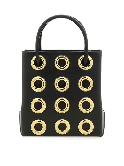 Moschino Leather Bag. In Black