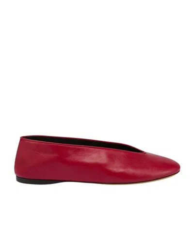 MOSCHINO LEATHER BALLERINA SHOES