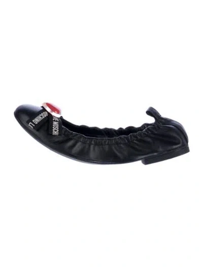 Pre-owned Moschino Leather Ballet Flats In Black