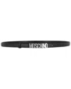 Moschino Smooth-grain Leather Belt In Black