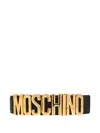 Moschino Leather Belt In Black