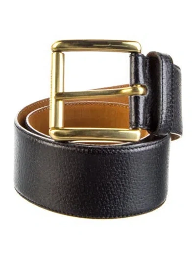 Pre-owned Moschino Leather Belt In Black
