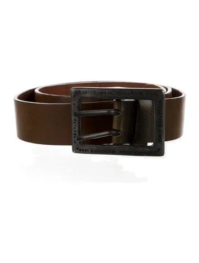 Pre-owned Moschino Leather Belt In Brown