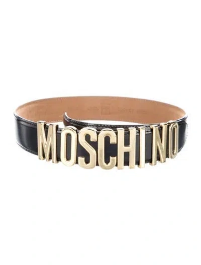 Pre-owned Moschino Leather Belt In Brown