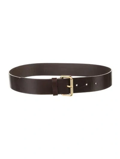 Pre-owned Moschino Leather Belt In Brown