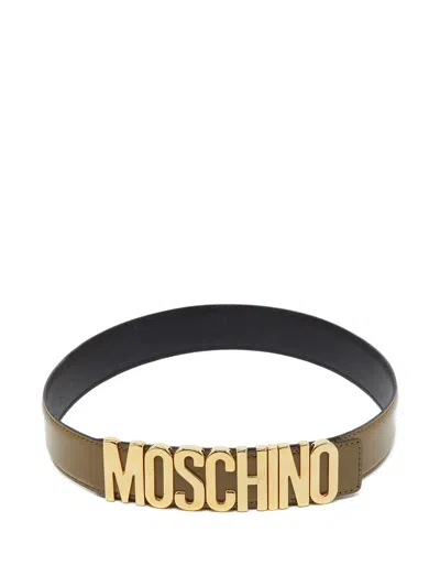 Pre-owned Moschino Leather Belt In Brown