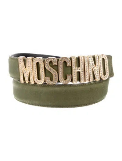 Pre-owned Moschino Leather Belt In Green