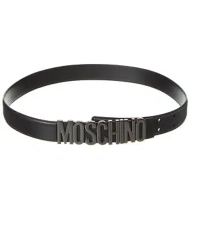Pre-owned Moschino Leather Belt Men's In Black