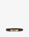 Moschino Belt In Leather With Logo In Black
