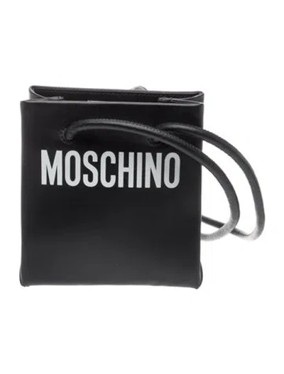 Pre-owned Moschino Leather Bucket Bag In Black
