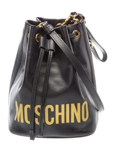 Pre-owned Moschino Leather Bucket Bag In Multi