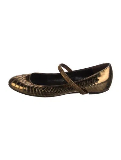 Pre-owned Moschino Leather Colorblock Pattern Mary Jane Flats