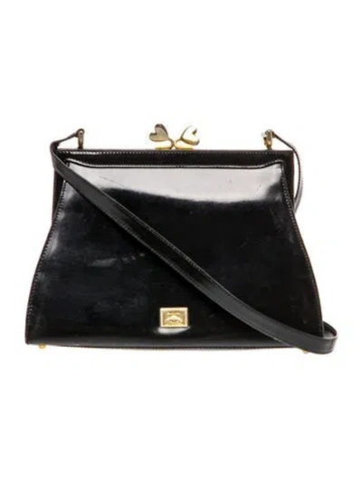 Pre-owned Moschino Leather Crossbody Bag In Black