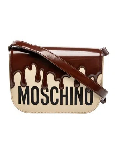 Pre-owned Moschino Leather Crossbody Bag In Multi