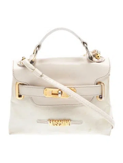 Pre-owned Moschino Leather Crossbody Bag In Neutral