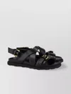 Moschino Sandals In Calf Leather With Buckles