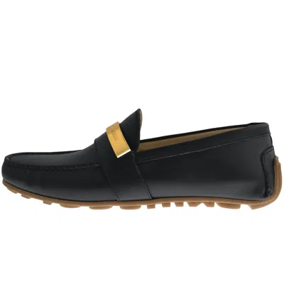 Moschino Leather Driver Shoes Black