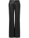 Moschino Leather Flared Trousers In Black