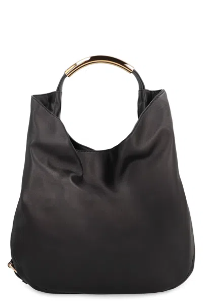 Moschino Leather Handbag In Black