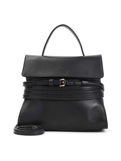 Moschino Leather Handbag In Black
