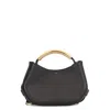 Moschino Leather With Gold-tone Handle Shoulder Bag In Pattern