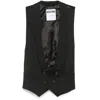 Moschino Women Vest With Wide Neckline In Black