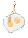 Moschino Egg Printed Leather Wallet In White