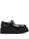 Moschino Black Platform Ballet Flats In Black