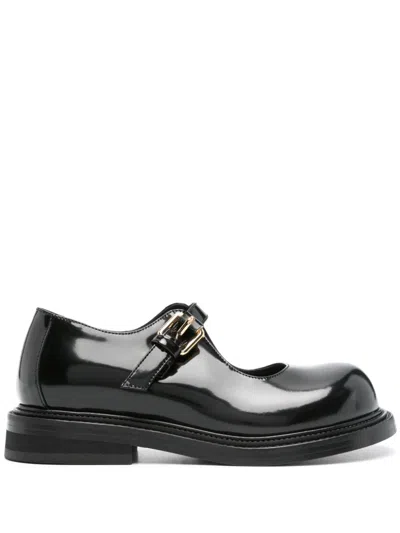 MOSCHINO LEATHER MARY JANE FLATS