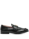 Moschino Leather Loafer Stitched Moc Polished In Black