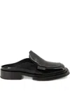 Moschino Leather Mules In Black