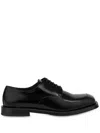 Moschino Leather Oxford Shoes In Black