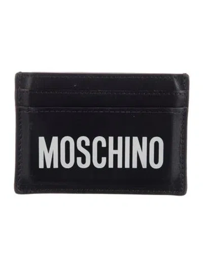 Pre-owned Moschino Leather Printed Card Holder