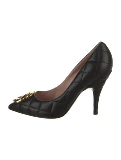 Pre-owned Moschino Leather Pumps In Black