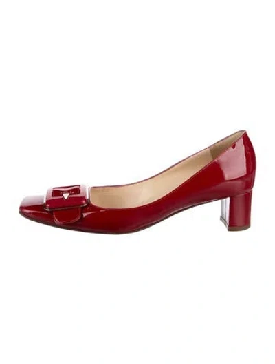 Pre-owned Moschino Leather Pumps In Red