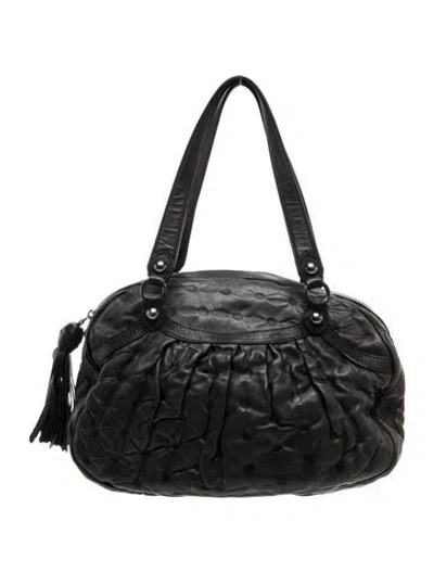 Pre-owned Moschino Leather Shoulder Bag In Black