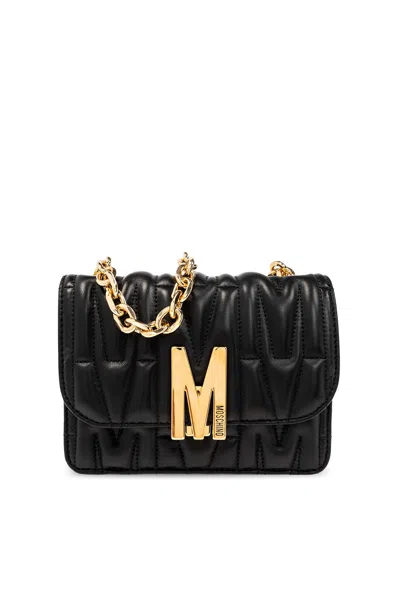 Moschino Leather Shoulder Bag In Green