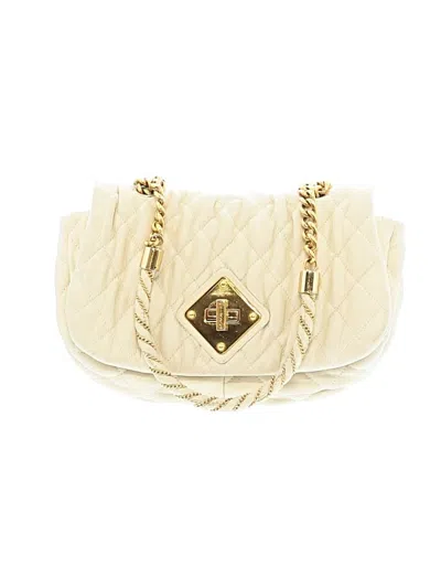 Pre-owned Moschino Leather Shoulder Bag In Ivory