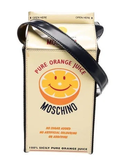 Pre-owned Moschino Leather Shoulder Bag In Orange