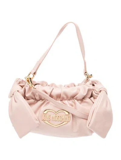 Pre-owned Moschino Leather Shoulder Bag In Pink