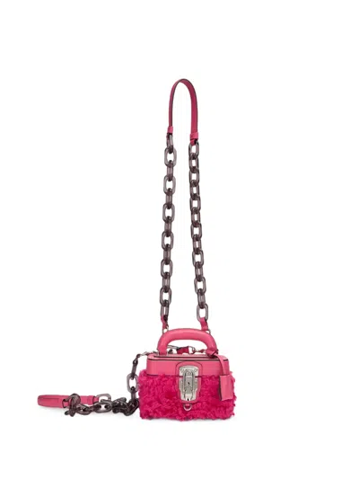 Moschino Leather Shoulder Bag In Pink