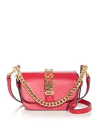 Moschino Leather Shoulder Bag In Red