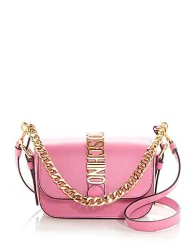 Moschino Leather Shoulder Bag In Brown