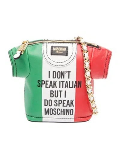 Pre-owned Moschino Leather Shoulder Bag W/ Tags In Pink