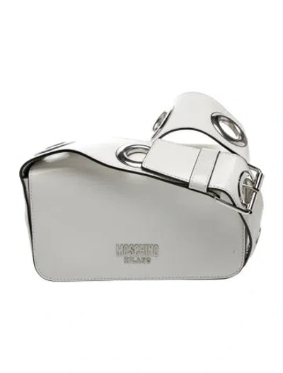 Pre-owned Moschino Leather Shoulder Bag W/ Tags In White