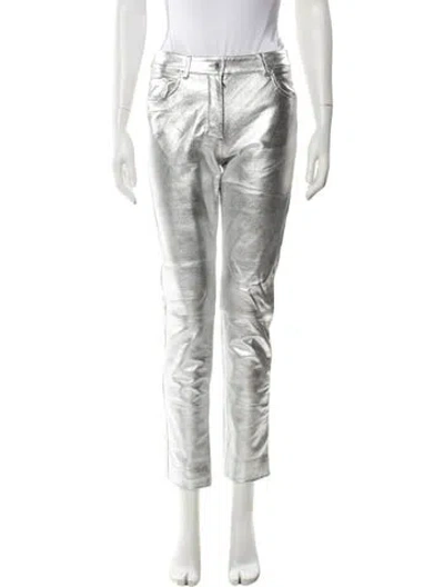 Pre-owned Moschino Leather Skinny Leg Pants W/ Tags