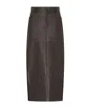 Moschino Leather Skirt In Black