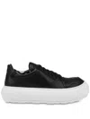 Moschino Sneakers In Calf Leather Ollie In Black