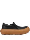 Moschino Calfskin Slip-on Trainers In Black