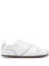 Moschino Calfskin And Suede Trainers In White